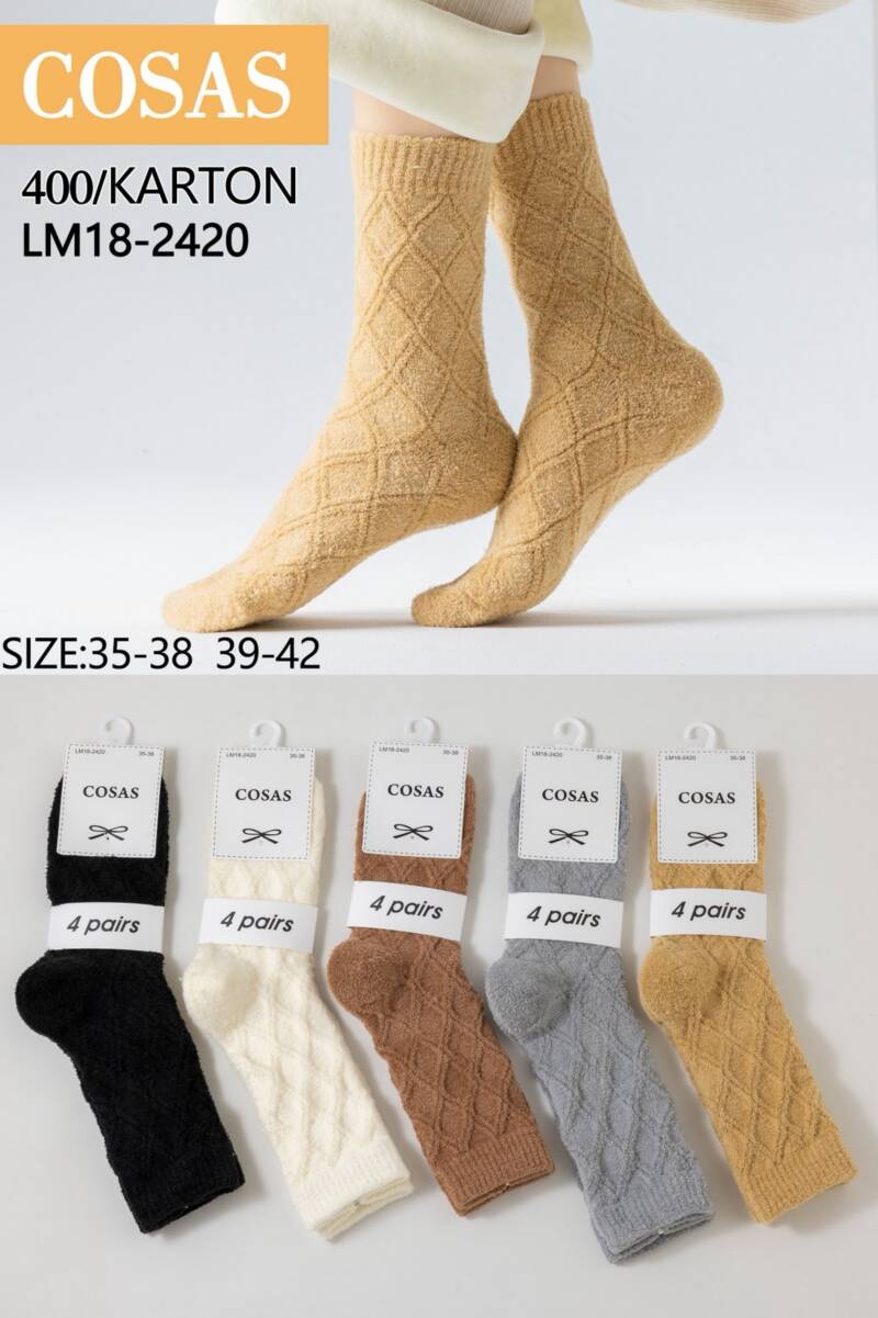 Skarpety damskie Roz 35-42, Mix kolor Paczka 40 szt